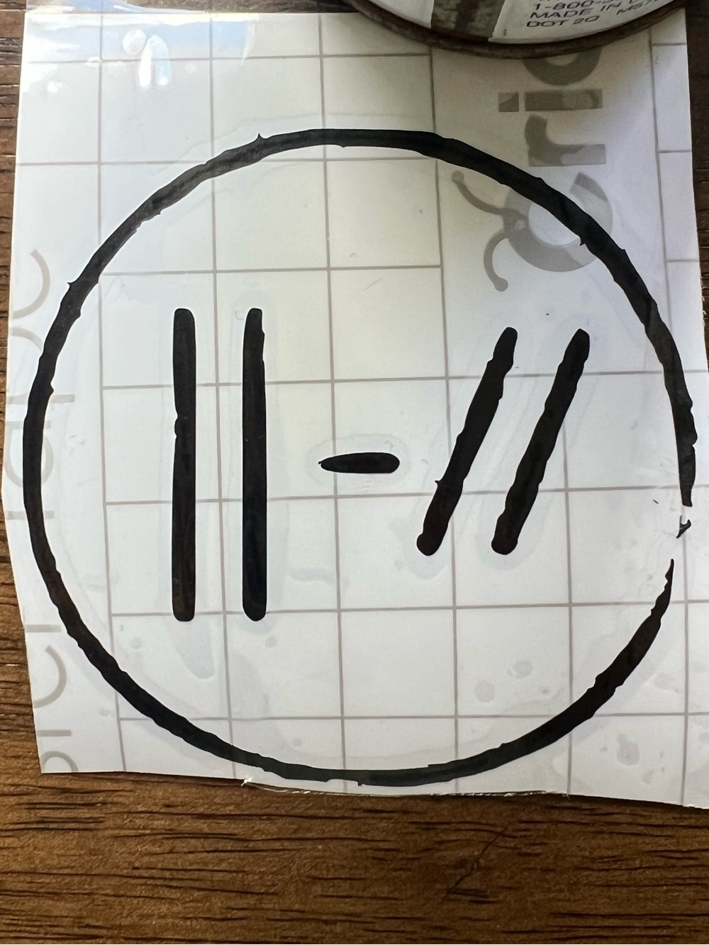 Black Vinyl Band Logo Decal -twenty one pilots